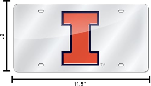 Miniatura 367 de Rico Industries Placa de matrícula de metal con incrustaciones láser de Florida Gators de la NCAA plateado,Alternativo,Negro -,Negro/Plata,Azul,azul