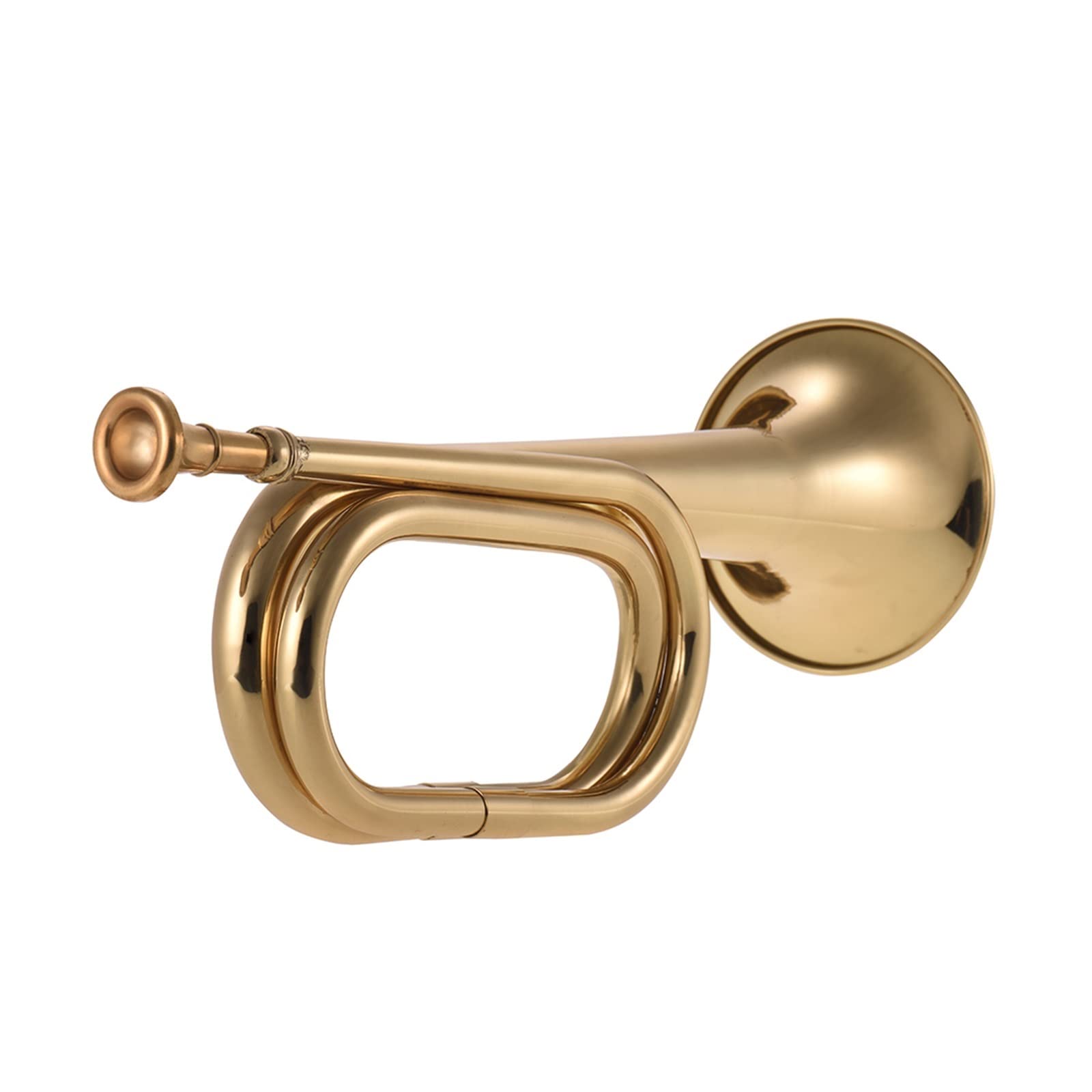 VSOLS B Flat Bugle Rufen Sie Trompete Messing mit Mundstück for Schulbandorchester an (Color : Gold)