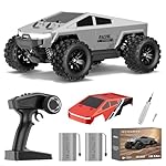 WayEee 1:18 Fast RC Car 40 KPH High Speed 4X4 Remote Control Monster Truck, All Terrain Vehicles Toy with 2 Batteries, 2.4GHz Remote Control, 2 PVC Shell Off-Road Pickup, Gift for Kids and Adults