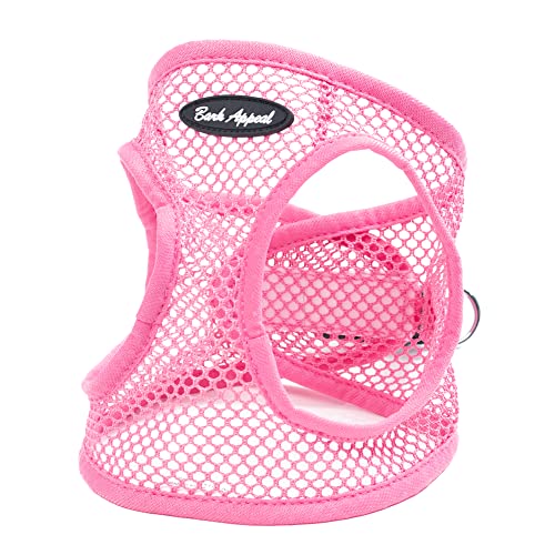 Bark Appeal Step-In Dog Harness, Mesh Step In Dog Vest Harness For Small & Medium Dogs, Non-Choking With Adjustable Heavy-Duty Buckle For Safe, Secure Fit – (Xs, Pink Netted) #TOP14