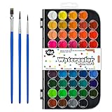acquerelli giotto opinioni CUSTODIA PORTATILE E FACILE DA USARE: 48 colori mezza custodia e il coperchio può essere usato come paletta per mischiare i colori e usarli durante il dipinto. Quando lo usi, basta un po 'd'acqua e puoi ottenere colori freschi e vivaci senza problemi o pasticcio. Con questo kit dipinto puoi iniziare a creare la tua opera d’arte in qualsiasi momento.