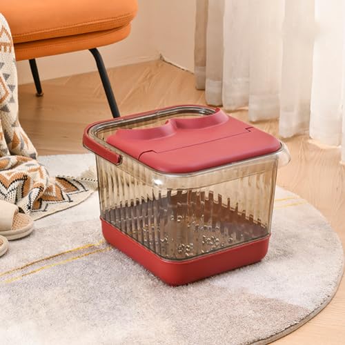 Bañera plástica para pies transparente con tapa aislante miniatura 1