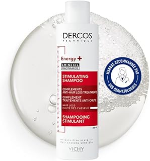 Vichy, Dercos Technique, Shampooing Stimulant Anti-Chute Energy+, Enrichi en Aminexil, Cheveux Cassants, 200 ml