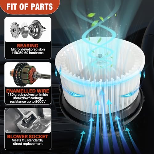 Image of AC Heater Blower Motor with fan 700001 Fit for Honda Insight 2000-2006, Accord 1994-1997, Civic 1992-2000, Prelude 1992-1996, Civic del Sol 1993-1997, For Acura CL 1997-1999, Integra 1994-2001