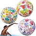 RNHDLY 3 Stück PVC Wasserball Aufblasbar 35cm Aufblasbare Strandbal Spielzeug Transparent Inflatable Wasserbälle, Strandball Aufblasbar für im Freien Pool Strand Partys, Zufälliger Stil
