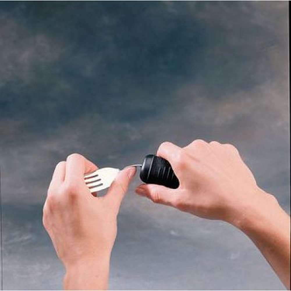 Cubiertos para Necesidades Especiales Vajilla para Ancianos Discapacitados Tenedores Cuchara Antivibración para Pacientes con Enfermedad de Parkinson, Negro