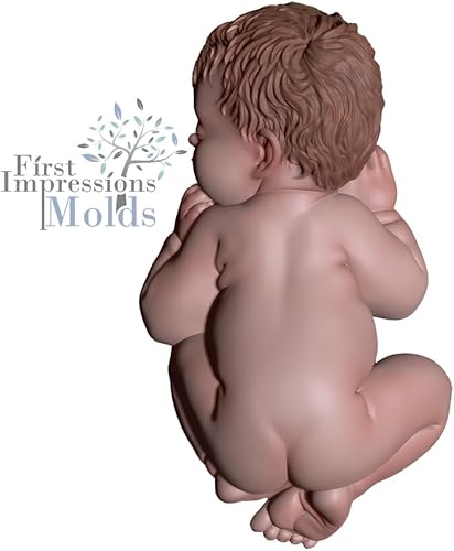 Miniatura 4 de Sleeping Baby - Molde de silicona grande (5 unidades, B236) First Impressions Molds