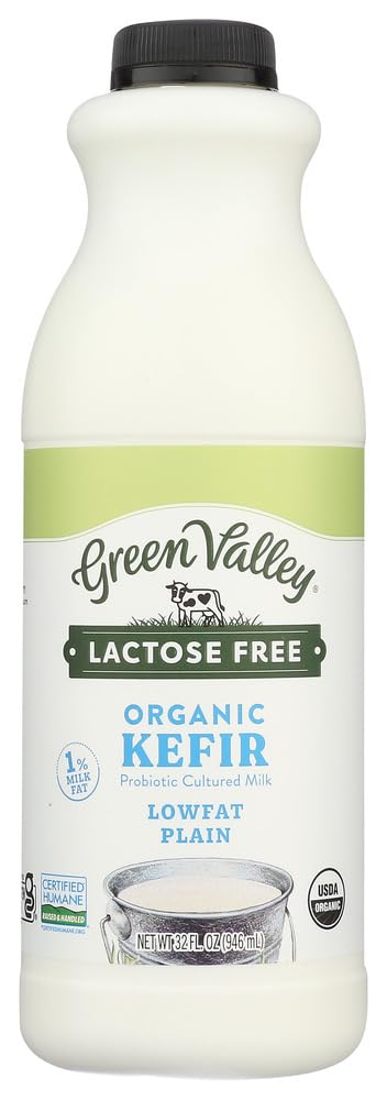 Green Valley Organic Trade Plain Lactose Free Kefir, 32 Ounce -- 6 per case.