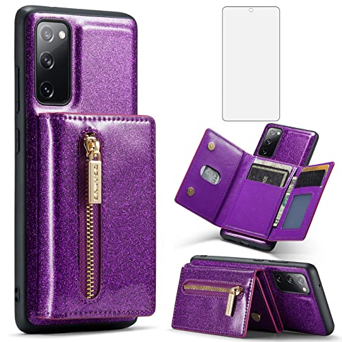 Protection Samsung S20 FE avec porte-carte et écran en verre