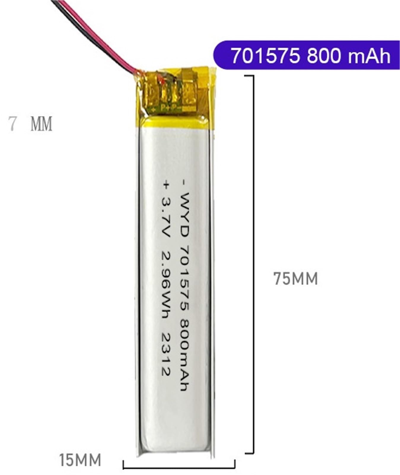 701575-800mAh 3.7V 1PCS