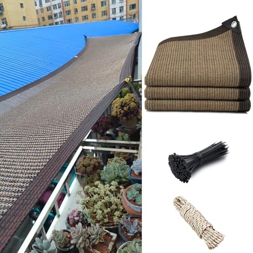 Genérico Malla Sombra Exterior 3x3 3x10 3.5x8m, Tela Toldo con Ojales, Red de Sombra 90% Protección UV, Red Sombreo Transpirable for Jardín, Invernadero, Terraza Pérgola(8.5 x 14m)