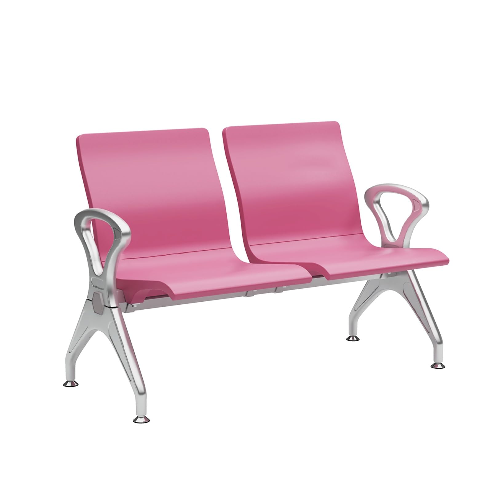 SaryEdge Ergonomic Chairs with Armrests, Airport Reception Bench, Office Lobby Seating, Conference Room Guest Chairs for s, Salons, and Banks,Pink-124cm/49in,Pink-124cm/49in