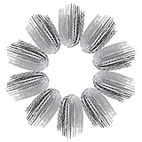 10PCS Silicone Jig Skirts with Pearl Flakes 88 Strands Spinnerbait Skirts for Bass Fishing Jigs Spinnerbait Bass Buzzbait Spoon Blade Replacement Skirts