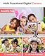 48MP Digitalkamera Kinder Fotokamera: 64GB Anti-Shake Kinderkamera Foto Vlogging Fotoapparat für YouTube 16X Digital Zoom Appareil Foto Serienaufnahme Selfie Kompaktkamera für Fotografie