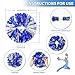 CREATIEE-PRO 4Pcs Metallic Cheerleading Pom Poms, 2 Pair Cheerleader Cheering Squad Pompoms for School Sports Games Team Spirit Cheer
