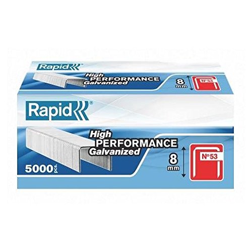 Rapid – Lote de 5 Btes 5000 grapas 53/8 galvanizado)