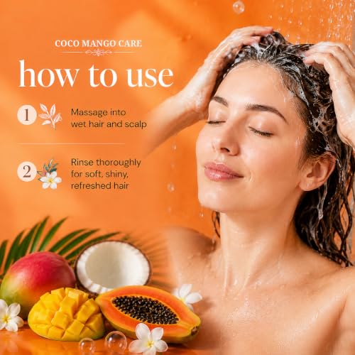 Image of Ginger Lily Farms Botanicals Shampoo, 12oz, Coco Mango | 100% Vegan & Cruelty-Free | Moisturizing Shampoo for All Hair Types
