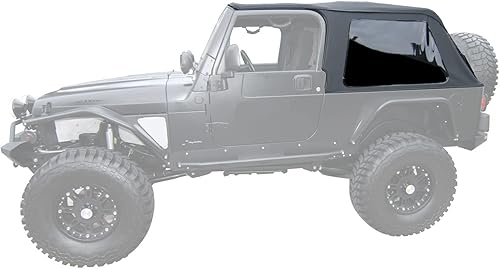RAMPAGE PRODUCTS Rampage 109635 - Toldo sin marco, color diamante negro con ventanas tintadas, se adapta a Jeep Wrangler LJ Unlimited 2004 - 2006