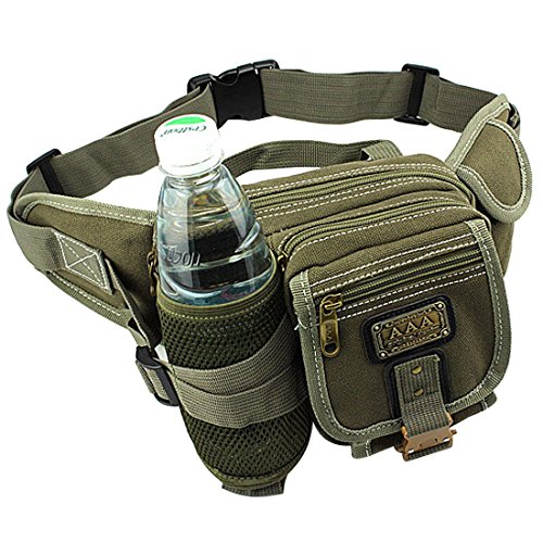 LerBen Outdoor Hiking Travel Waist Pack Bum with Water Bottle Holder Belt