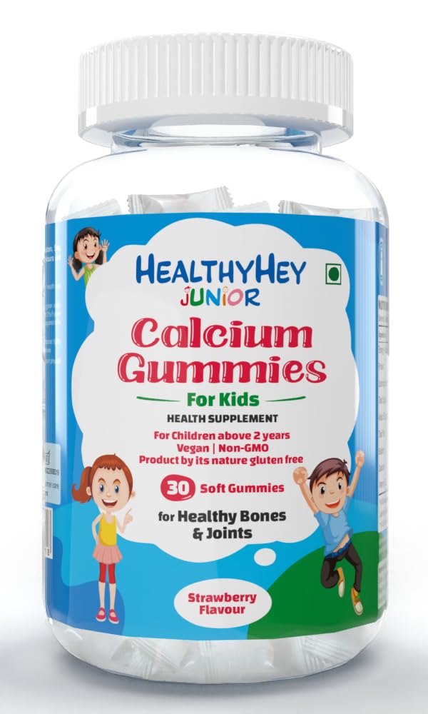 HealthyHey Nutrition Junior Calcium Gummies-For Kids-For Healthy Bones&Joints-Strawberry Flavour-30 Soft Gummies (B0CG9TKP2X) Amazon Price History, Amazon Price Tracker