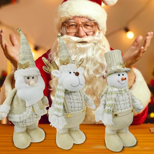 DearSun-Set-of-3-18-H-Standing-Christmas-Figures-Soft-Stuffed-Santa-Snowman-and-Deer-Tabletop-Decor-for-Xmas-Holiday-Party-Decor-Style-B DearSun Set of 3 18 H Standing Christmas Figures Soft Stuffed Santa Snowman and Deer Tabletop Decor for Xmas Holiday Party Decor Style B