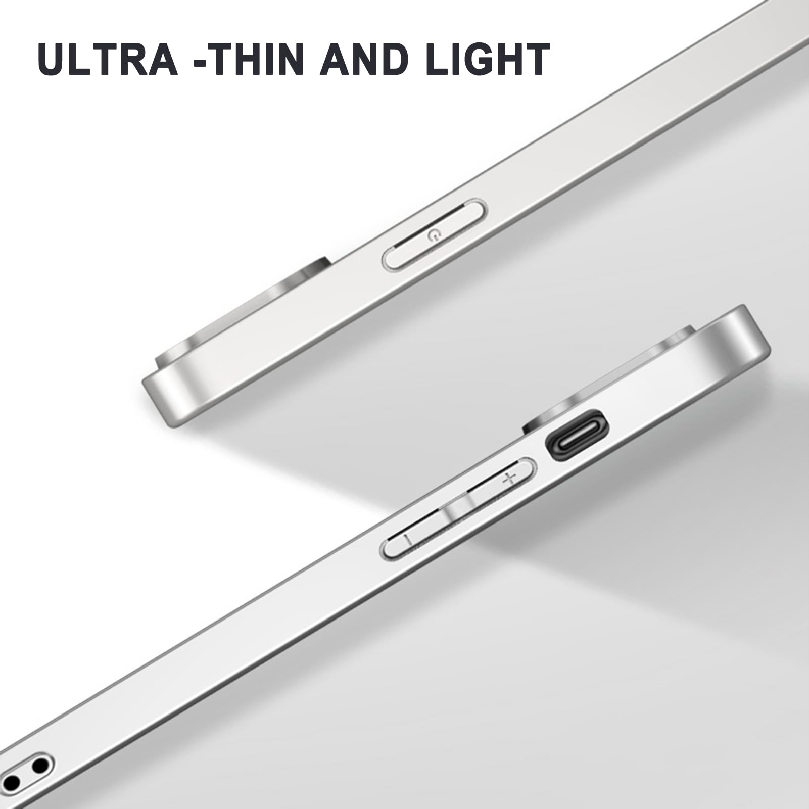 LXURY Custodia Silicone Antiurto per iPhone 15 PRO Max/15 Pro/15 Plus/15, Ultrasottile MagneticaCover Support Wireless Ricarica AntiGraffio Cover,Bianca,15 PRO