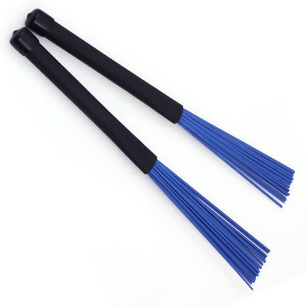 Pulabo Black/Blue Drum Brushes - Generic 1 Pair Jazz Drum Brushes Retractable Drum Sticks 32Cm Cost-Effective And Durable Practical And Cost-Effective