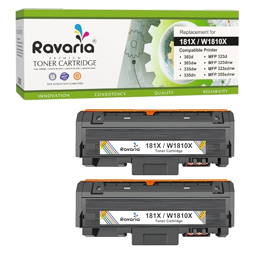 Image of 181X / W1810X Compatible Toner Cartridge for HP Laser Printer 303d, 303dw, 335dw, 335dn MFP 323d, MFP 323dnw, MFP 323sdnw, MFP 355sdnw (181X / W1810X Toner Pack of 2)
