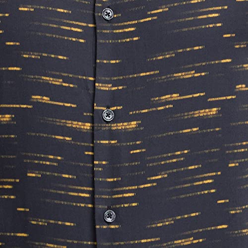 Image of Park Avenue Men's Pure Cotton Print Pattern Slim Fit Cut Away Collar Full Sleeve Casual Shirt