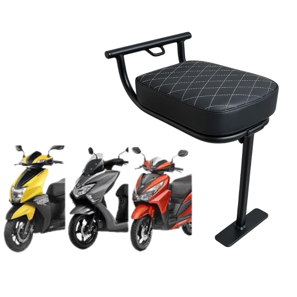 Universal Front Mounted Baby Safety Seat for Scooty & Scooter – Cushioned Comfortable Child Seat with Safety Belt Lightweight & Durable | Ideal for All Scooters