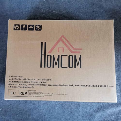 HOMCOM Freestanding Kitchen Cupboard, 4-Door Storage Cabinet with Adjustable Shelves, Modern Kitchen Pantry for Dining Room, 170cm, White - Image 10