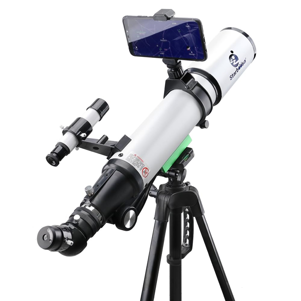 Starboosa Telescope 70mm Aperture 500mm Focal Length - Upgraded with Star Finder Bracket & Stable Tripod - for Kids & Beginners