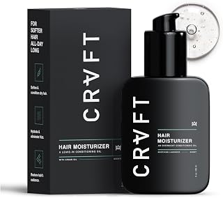 CRVFT Men's Daily Leave-In Conditioner Oil | Hair Moisturizer for Dry Damaged Hair | Frizz Control, All Hair Types, 30-Day 3oz Supply