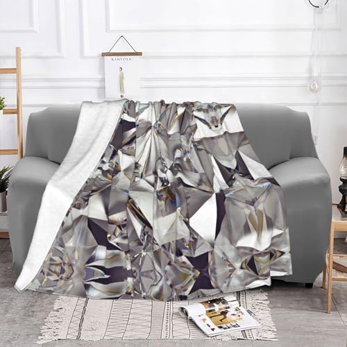 Couverture lit flanelle losanges : plaid chaud salon et camping léger - 4