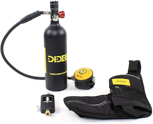 Miniatura 6 de GDAE10 Mini tanque de buceo de gas de 3.0 pies cúbicos de 300 PSI con correa de mochila, kit de equipo de buceo de alta presión, juego de aire de