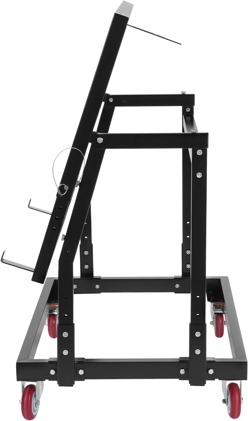 Drywall Panel Cart, 1000lbs Plywood Panel Dolly Trolley Truck 4 Swivel Wheels Tilting Panel Carts Adjustable Height & Length Panel Handler Cart for Factories, Warehouses, Shopping Mall