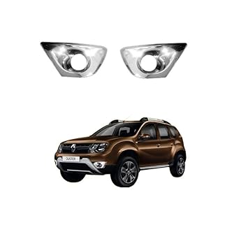 CAR SAAZ Fog Lamp Chrome Rim for Duster (2016 to Present) Type 2