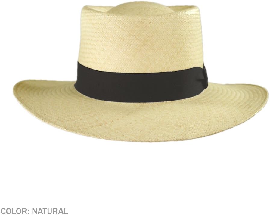 Cuenca Panama Straw Gambler Hat (Small) Natural - Image 2