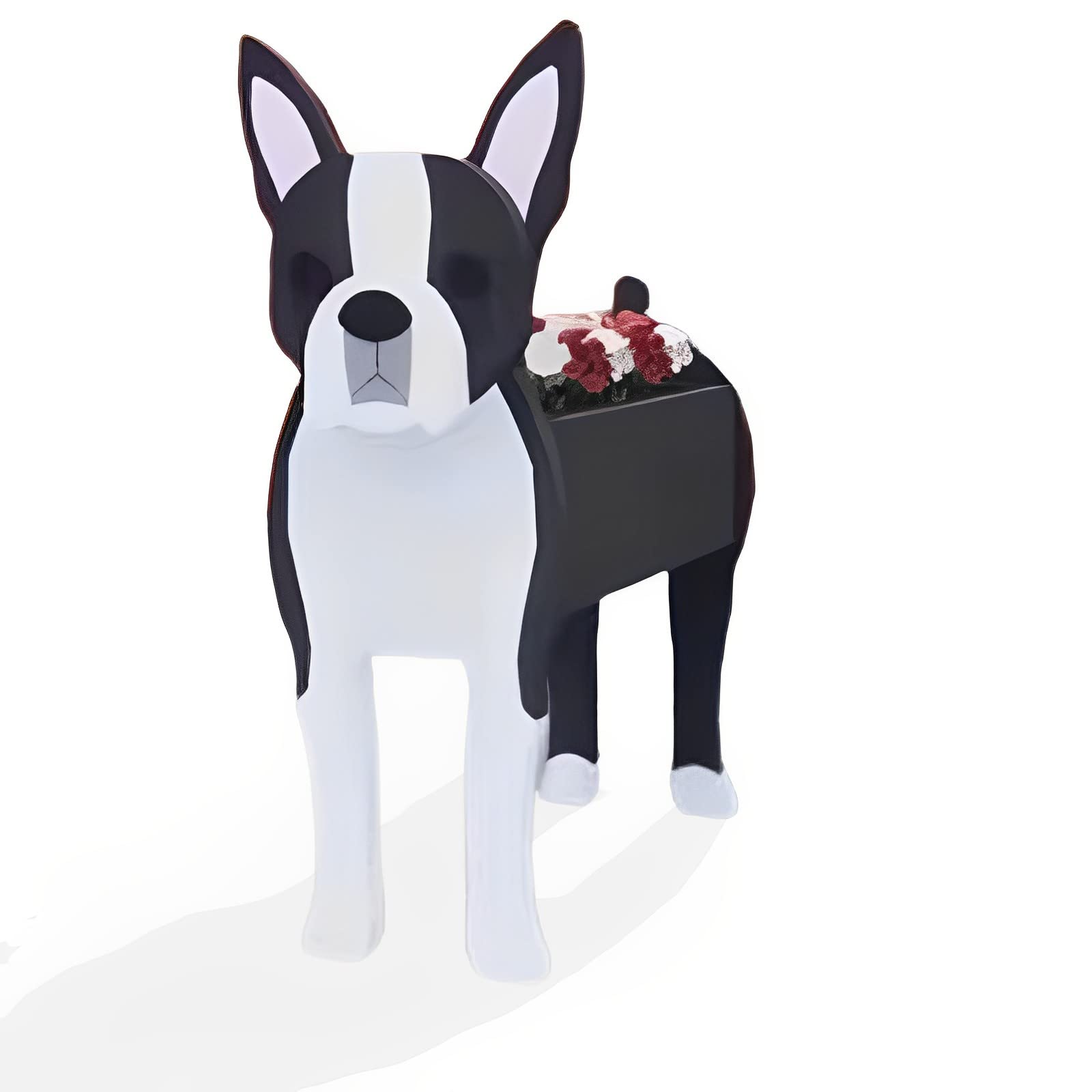 Boston Dog Planter - Cute PVC Herb Garden Flower Pot, Indoor/Outdoor, 9.45*6.73*13.39in for Pet Lovers — image 1