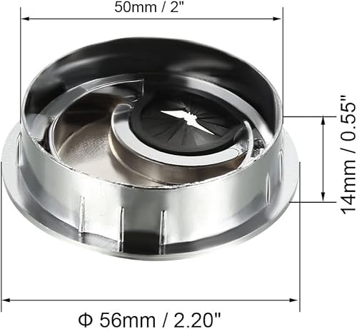 Miniatura 2 de uxcell Cubierta de agujero para cable, 2 pulgadas1.969 in, aleación de zinc, para cable de escritorio, ojales para oficina, PC, organizador de