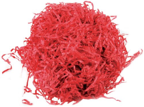 Krinkled Shred solides 2 onces flamme rouge papier kraft plissé de calage
