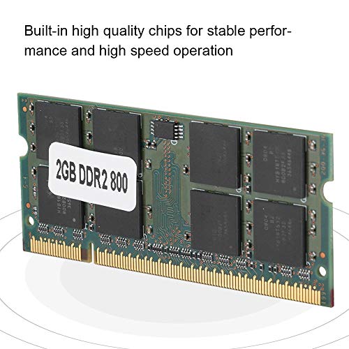 Memoria per notebook, DDR2 2G 800 MHZ per PC2-6400 Memoria completamente compatibile per notebook Chip integrati di alta qualità, funzionamento ad alta velocità per Intel/AMD 200Pin
