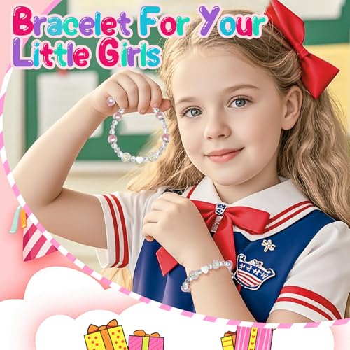 First Day of School Bracelet, First Day of Preschool Kindergarten 1st Grade 2nd Grade School Gift, Nice Back to School Gifts for Daughter Niece Granddaughter, Heart Bracelet with 2 Keychains and 2 Gretting Card.3