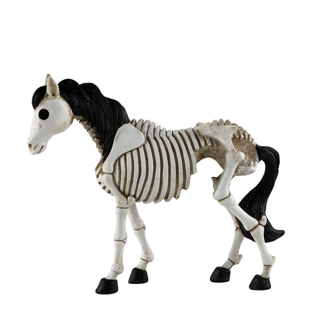 CTRLZS Skeleton Horse Statue Creepy Halloween Skeleton Animals Halloween Novelty Skeleton Farm Animals Halloween Skeleton Decor