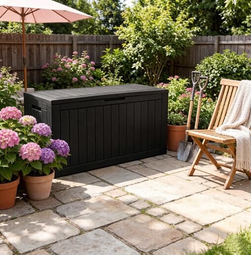 Image of Outdoor Storage Box Waterproof, 120 Gallon Deck Box For Patio Storage