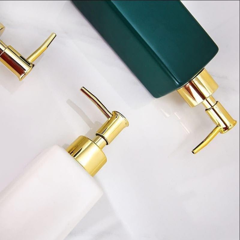 Kitchen Soap Dispenser Soap Pumps Hand Sanitizer Dispenser Ceramic Hand Sanitizer Bottle Nordic Lotion Bottle Shower Gel Bottle Press Dispense Bottle Soap Dispenser for Bathroom(Green)