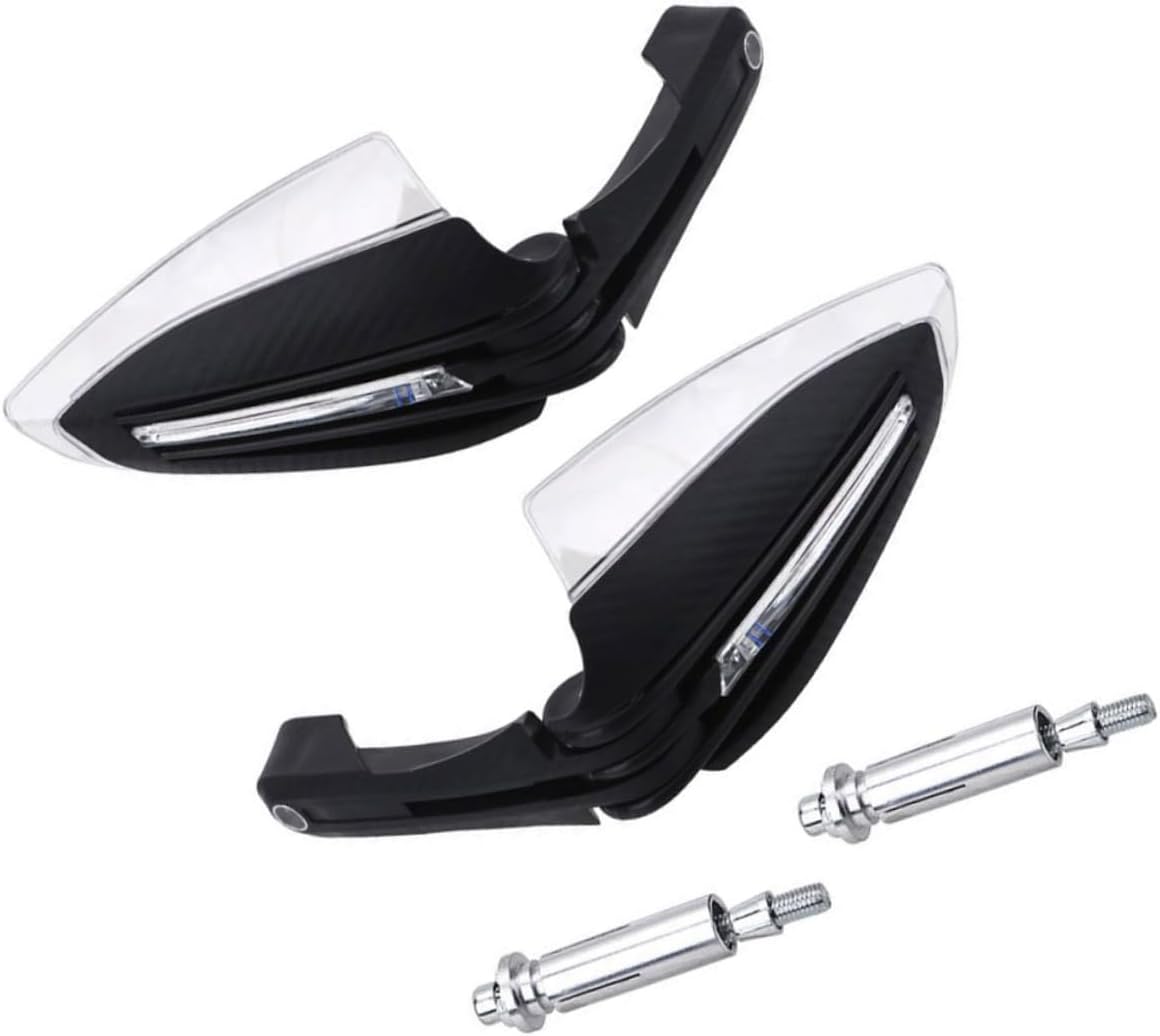 PACKOVE 1zestaw Sztuka Ochrona Kierownicy z Led Osłon Ochronny Ręce Do Motocykli i Odporne Wstrząsy Łatwy Montaż Czarno Doskonała Stylizacja Motocykla
