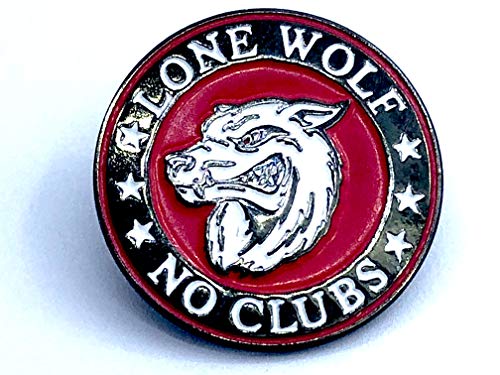 Patch Nation Lone Wolf No Clubs Metall Badge Pin Pins Radfahrer Anstecker Broschen Cover