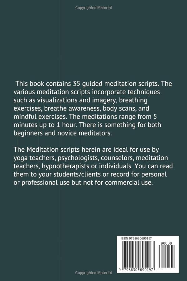 35 Meditation Scripts: Visualization, imagery, body scan, body awareness, breath control and awareness, and relaxation techniques for self-healing, peace, calm, anxiety and overcoming challenges - Image 2
