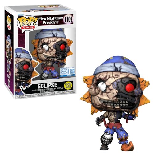 Funko Pop! Games Five Nights at Freddy's: Figura de vinilo Eclipse de seguridad que brilla en la oscuridad, 4.6 pulgadas de alto, coleccionable exclusivo #1109